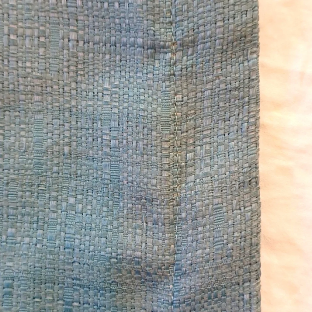 SET OF 2 Pier 1 Teal Floor Length Curtain Panels with Metal Grommets 54x85